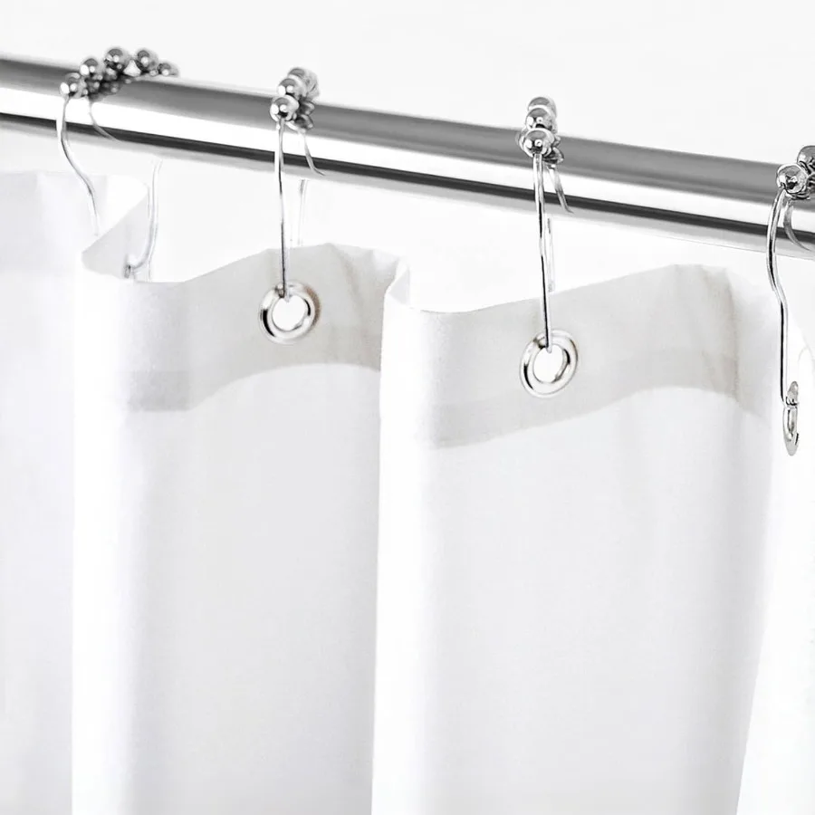 

Waterproof Fabric Shower Curtain Liner with 6 Weighted Magnets72 x 72 inch Hotel Quality Soft Cloth Shower Curtain Washable Whi