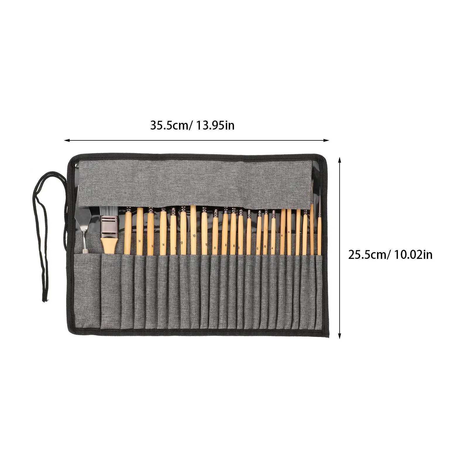 Zestaw pędzli malarskich, pędzle artystyczne do farb olejnych, akwareli i akrylowych, dla profesjonalistów i początkujących, do rysowania i malowania.