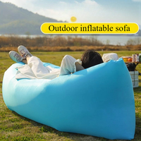 Outdoor Portable Inflatable Sofa Inflatable Outdoor Air Sun Inflatable Lounger Blow Up Chair Bag Banana Camping Air Bed Beanbag