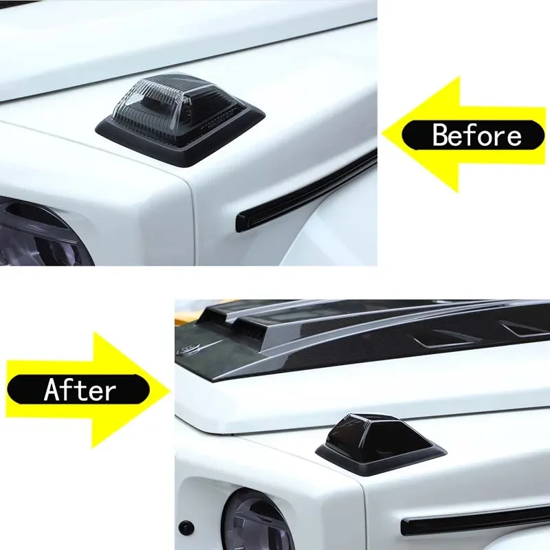 

For Mercedes-Benz G-Class W464 2019-2025 ABS Car hood turn signal tail light signal light fog light protective cover Accessories