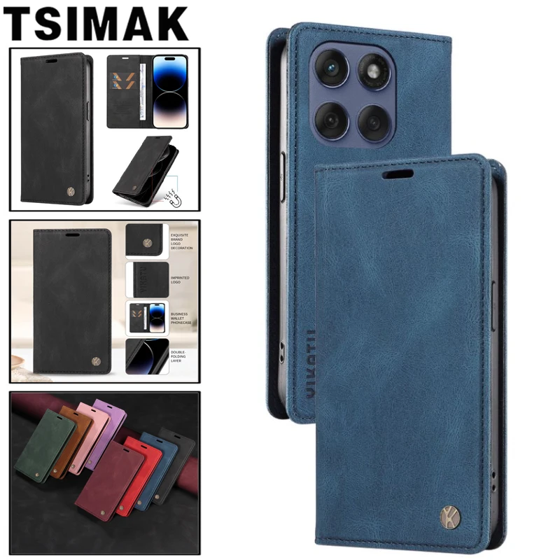 حافظة جلدية لهاتف موتورولا إيدج 60 فيوجن 50 برو 40 نيو غطاء هاتف محفظة قلابة صديقة للبشرة لهاتف موتو S50 X50 Ultra Fundas #1