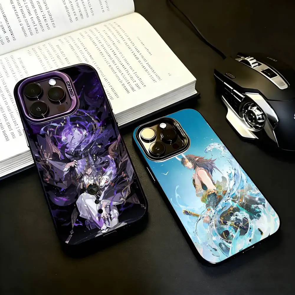 

Cool O-Onmyoji Game Phone Case For iPhone17,16,15,14,13,12,11 Plus,Pro Max Black Candy silver phone case