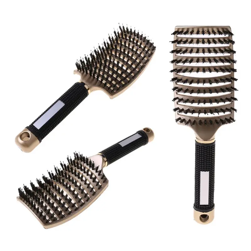 Salon Professional Bristle & Nylon Hairbrush Scalp Massage Comb Wet Hair Brush Drop Shipping