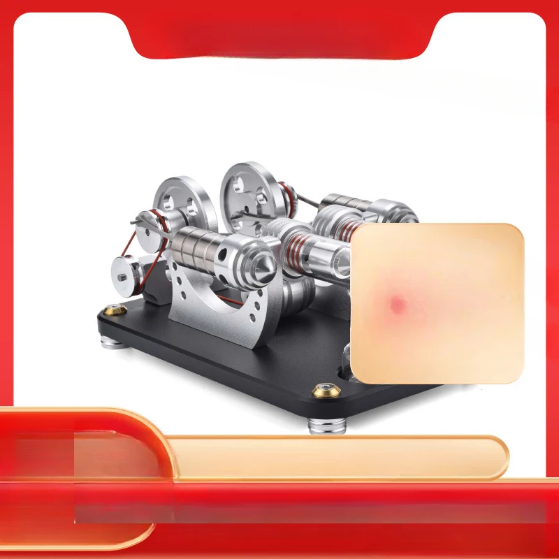

M14-22-S Twin Engine Model - Educational Toy with Color LED Power Generation Display