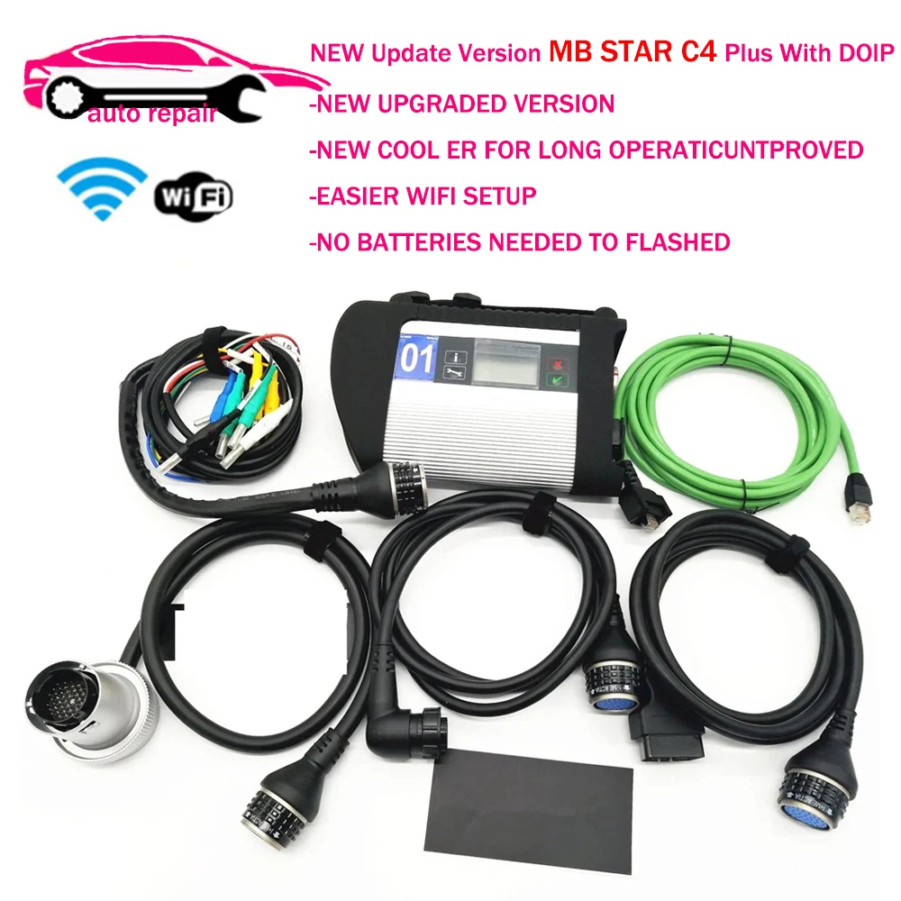 

Full Chip DOIP C4 MB Star C4 Sd Connect with WIFI Multiplexer Diagnostic Tool C5 For Benz Car truck software 2023.09 OBD2 Scanne