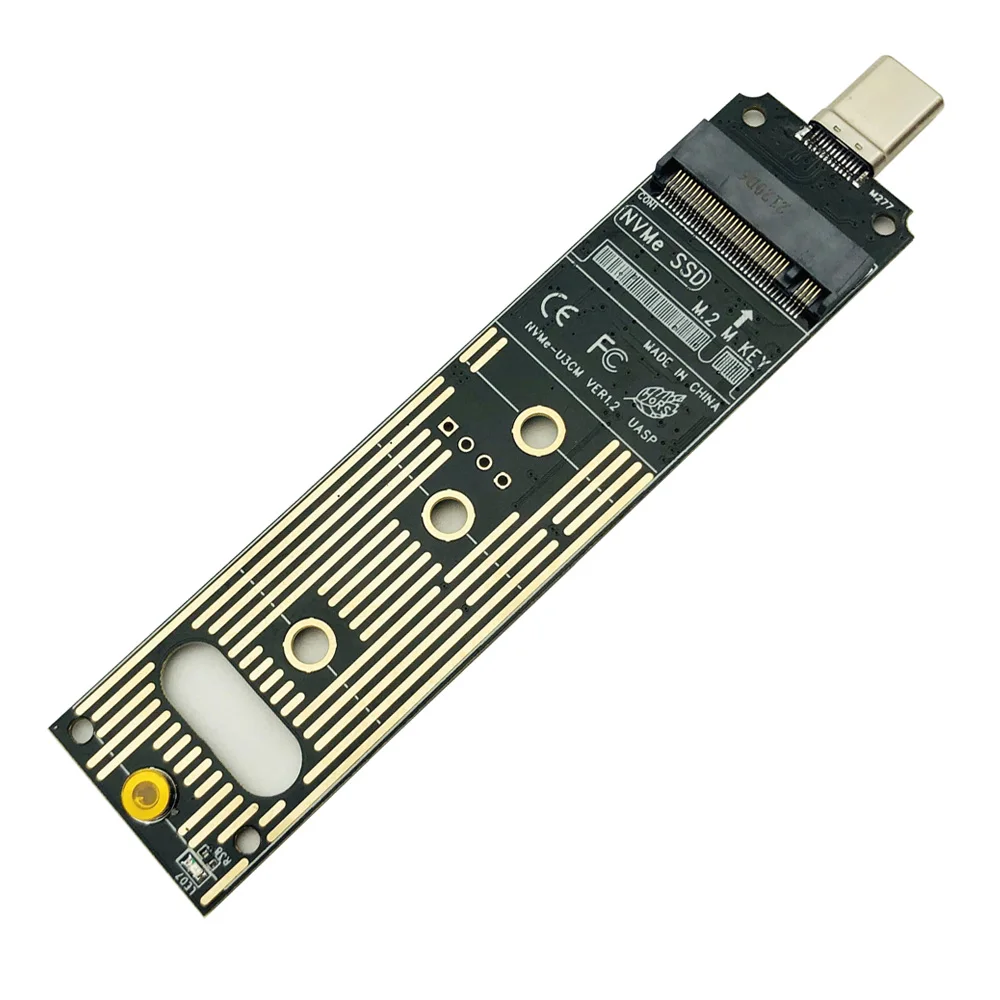 Nowy Adapter NVME na USB 3.1 type-c Adapter SSD M2 obudowa NVMe obudowa M.2 na USB 3.1 dla klucza NVME PCIE M 2230/2242/2260/2280 SSD