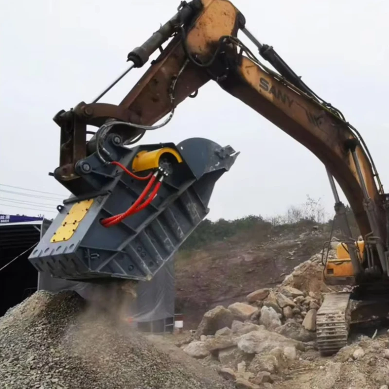 Screening Crushing Bucket Excavator Hydraulic Concrete Rock Jaw Crusher Attachment Demolition For 20-30T