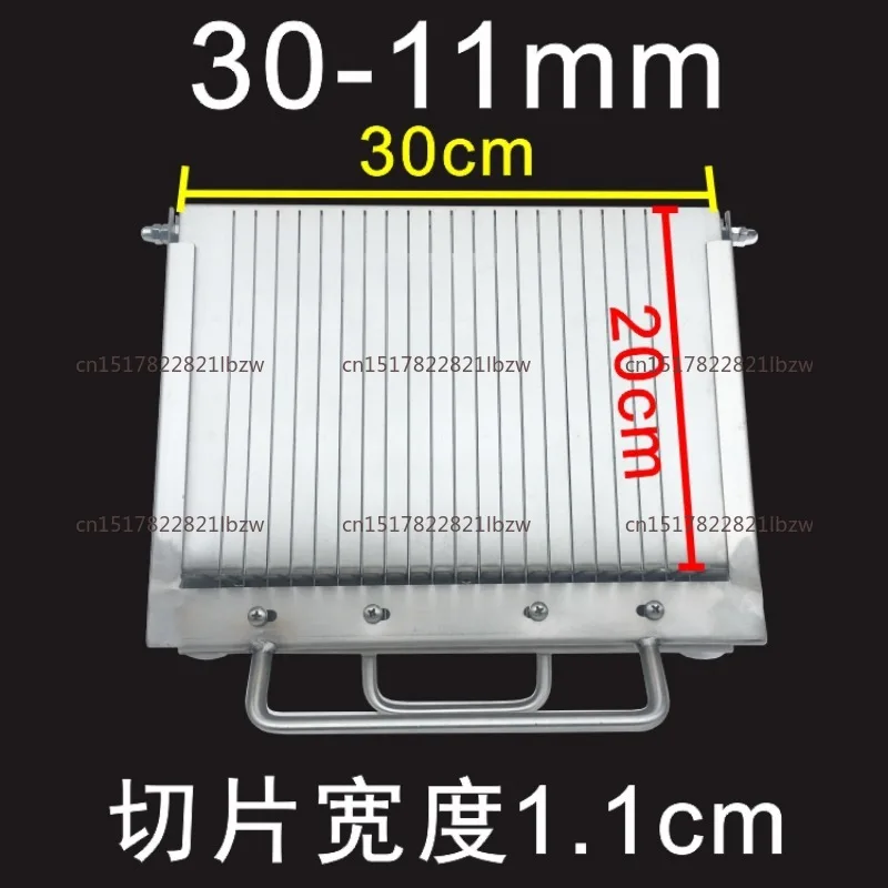 Manual thickened stainless steel slicer, 8-30mm adjustable, for watermelon, pepper, beans, cucumber
