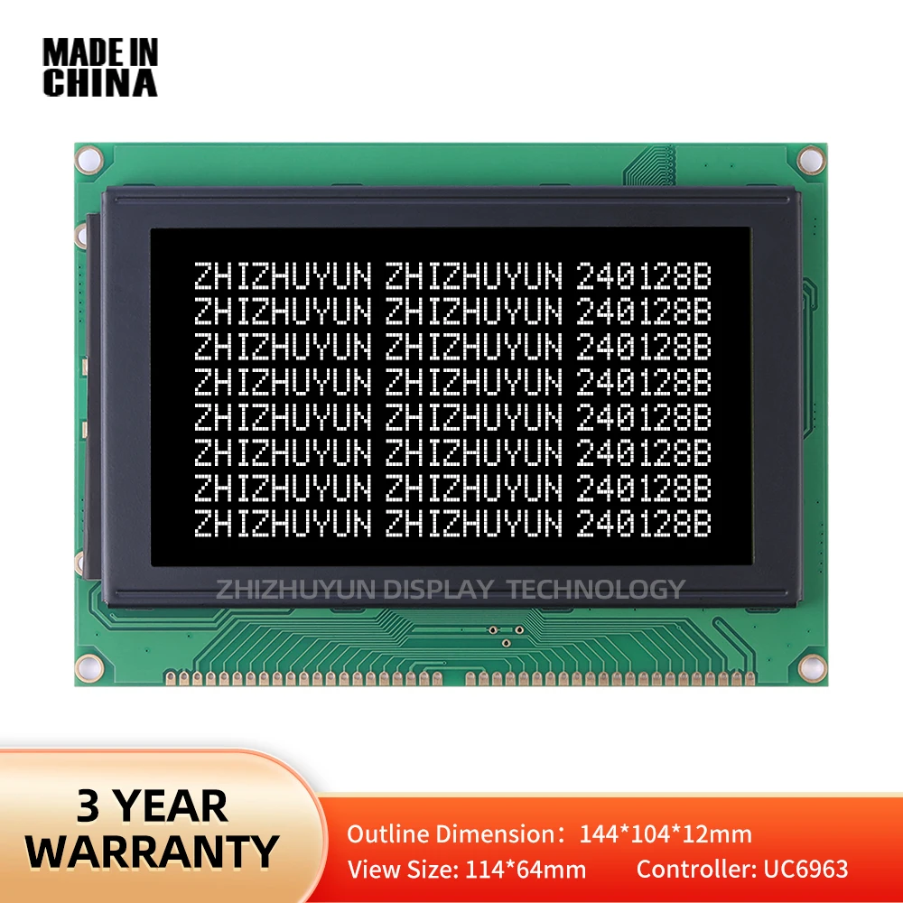 

LCM240128B LCD Display Module 240128 LCD Display Module DFSTN Black Background With White Text 144*104MM T6963C/RA6963/UCI6963