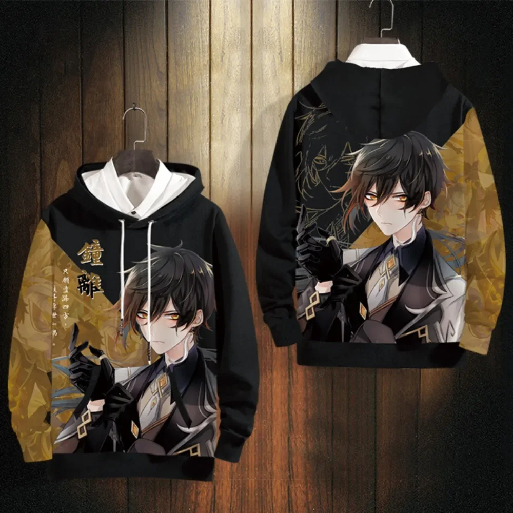 

3D Printing Fashion Brand Sweater Genshin Impact Cartoon Peripheral Pullover Hoodie Autumn and Winter Anime Top Casual Hoodie