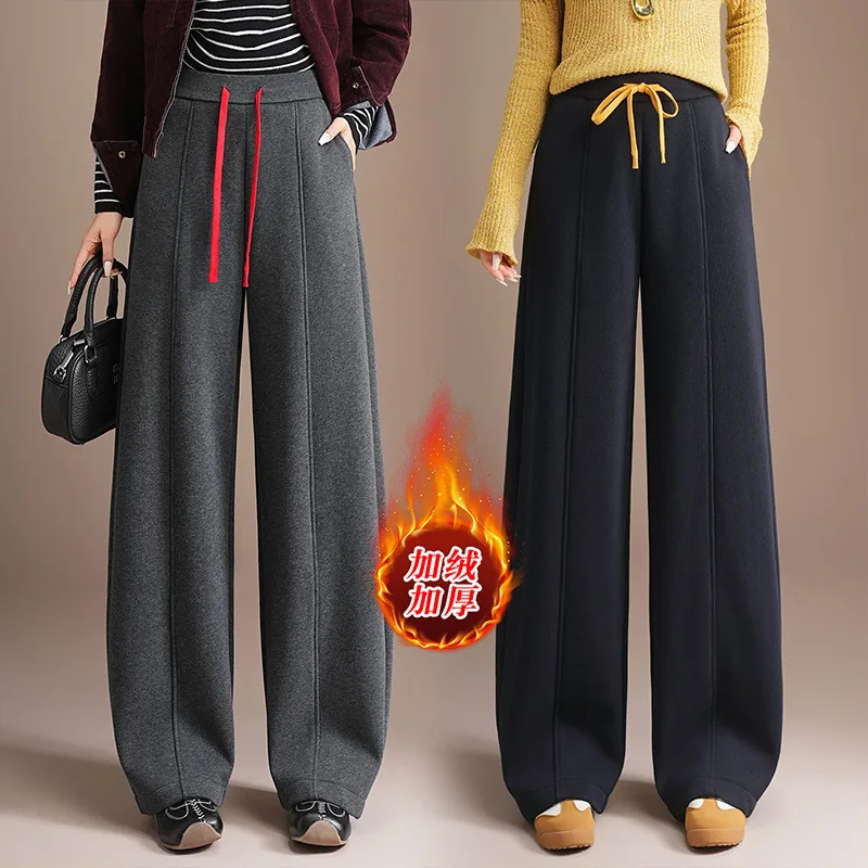 التنقل السراويل Scimitar الدافئة مبطنة بالصوف السراويل عارضة عالية الخصر