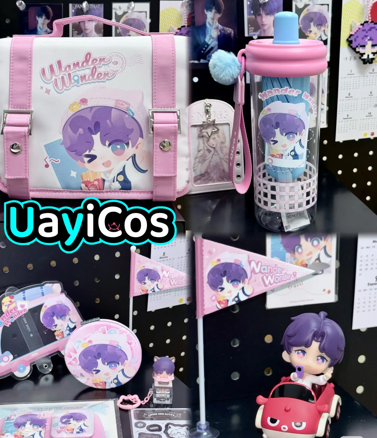 In Stock Original Love and Deepspace  Rafayel  Time To Travel Wander Wonder Doll Car Badge Key Hat Photo Stick Toiletry Bag Anim
