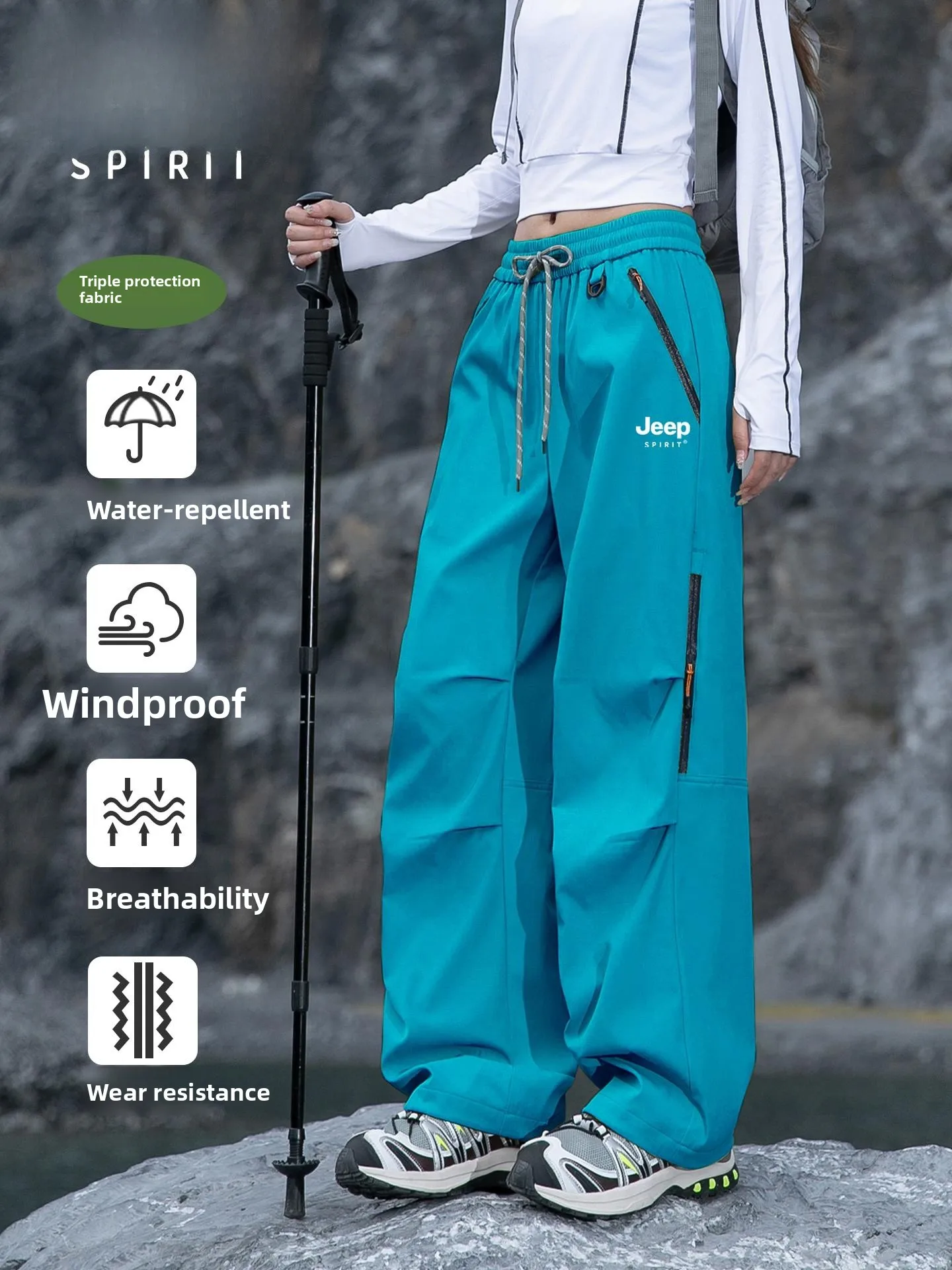 

Women's Outdoor Workwear Pants Spring Autumn Windproof Waterproof Hiking Qui Dry Sports Trousers Utili Pants