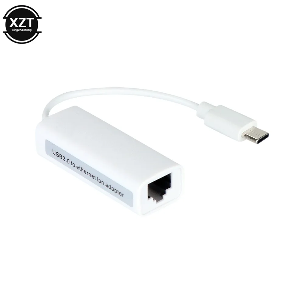 Usb Type-C Naar Rj45 Lan Ethernet Adapter 10/100Mbps Netwerkkaart Voor Macbook Windows Bedrade Internet Kabel Sr9900