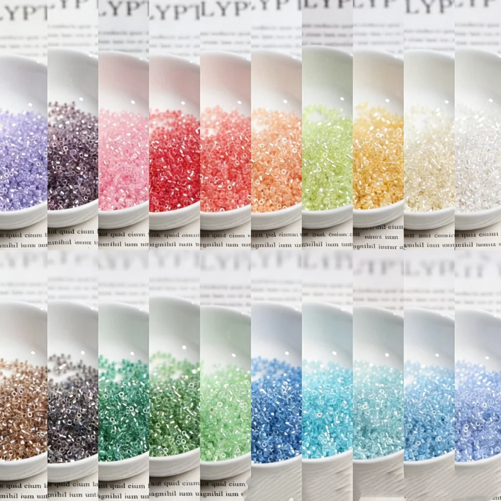 2mm Pearl Powder Fantasy Colored Glass Antique Beads Handmade DIY Bead Beads Necklace Bracelet Accessories Materials