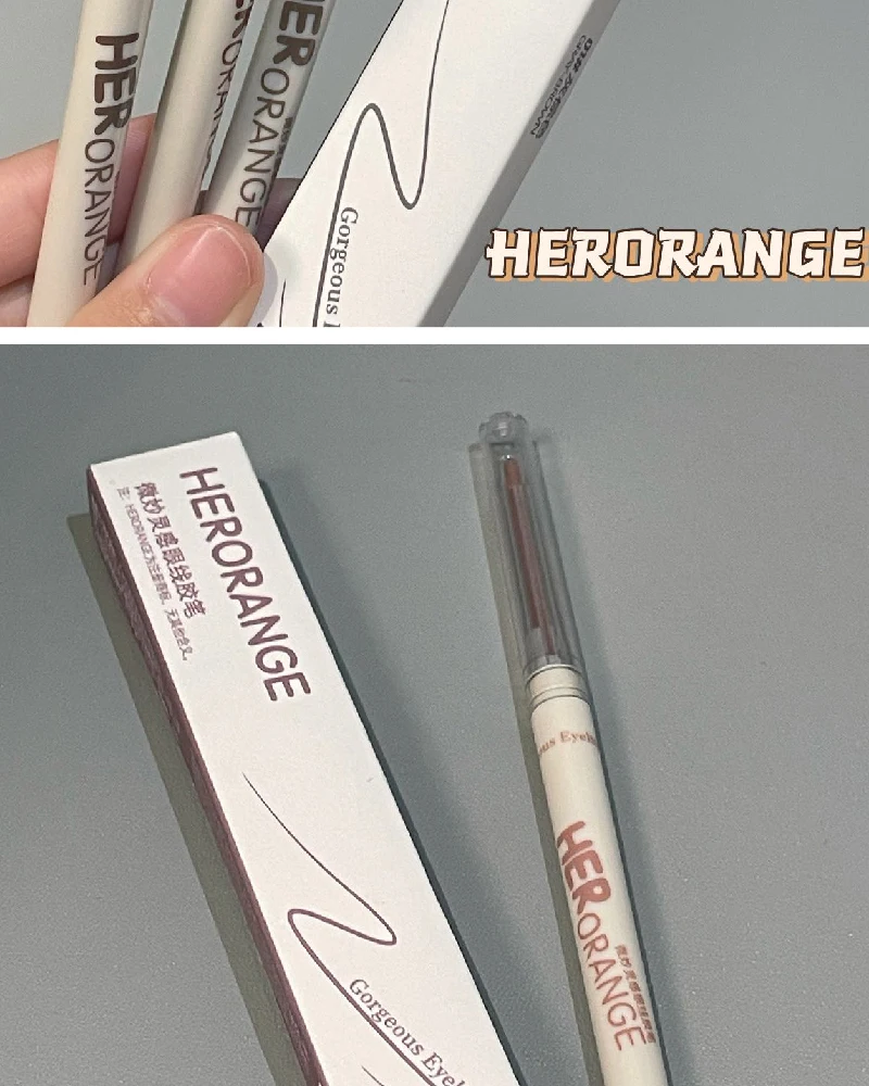 Herorange Eyeliner Gel-Stift Wasserfest Verwischungsfrei Langanhaltend 3D Augen-Make-up für Anfänger – Detail 16