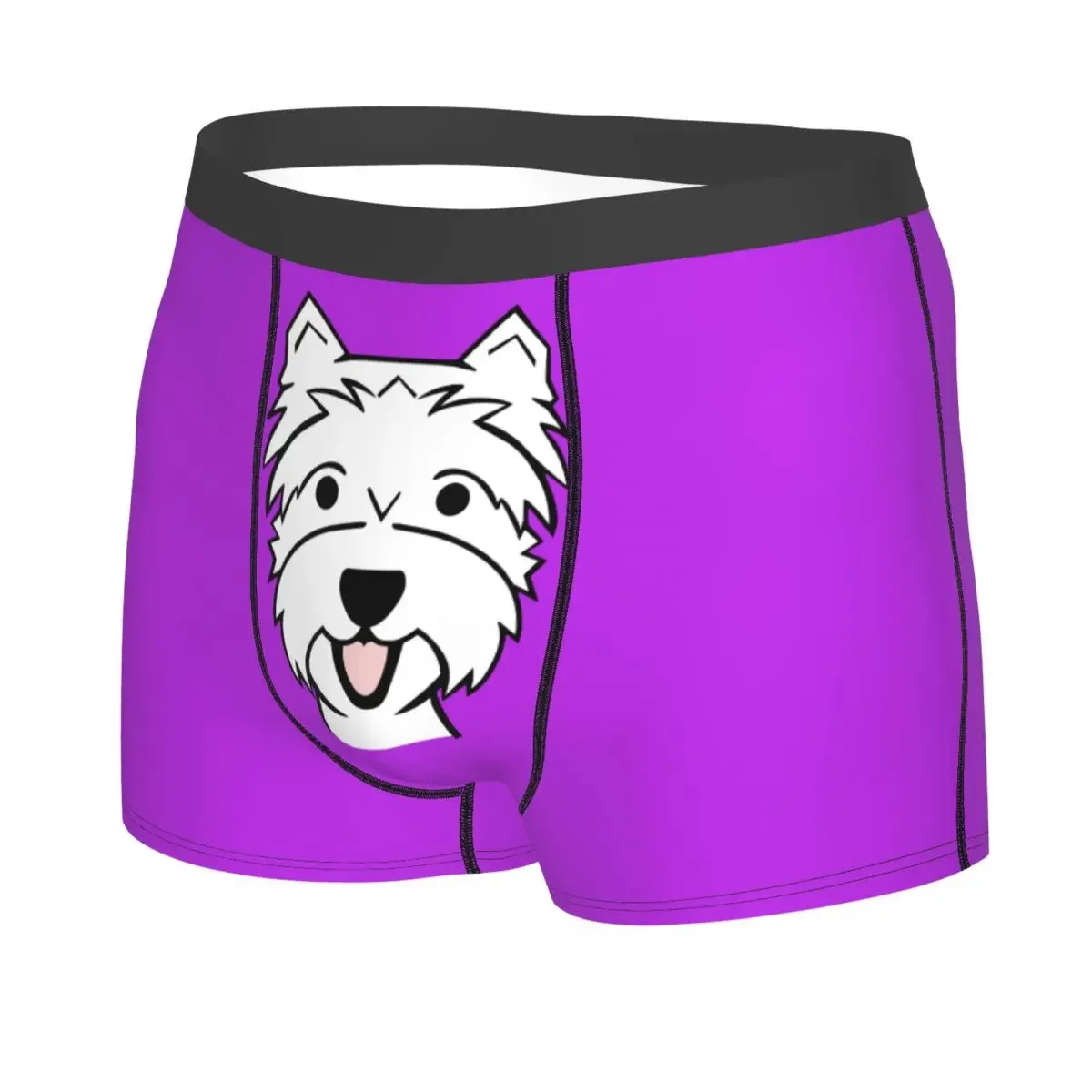 Male Cool West Highland Terrier Underwear Westie Dog Boxer Briefs Breathable Shorts Panties Underpants