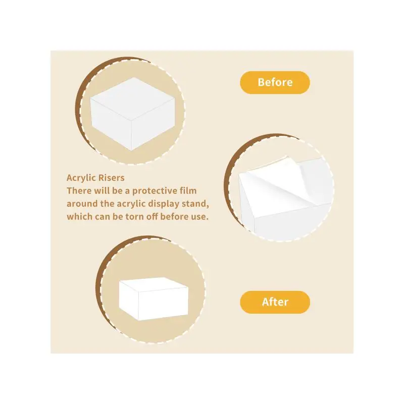 6PCS Premium Food Risers for Buffet Table, Catering & Dessert Stand, Collectibles Display (Sizes 10", 9", 8", 7", 6", 5") -