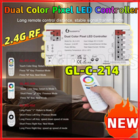 GLEDOPTO 2.4G RF LED Controller GL-C-214 7 Dynamic Modes 800Pixels GL-RC-006Z 6zone Remote For Dual Color WS2811 2812B LED Strip