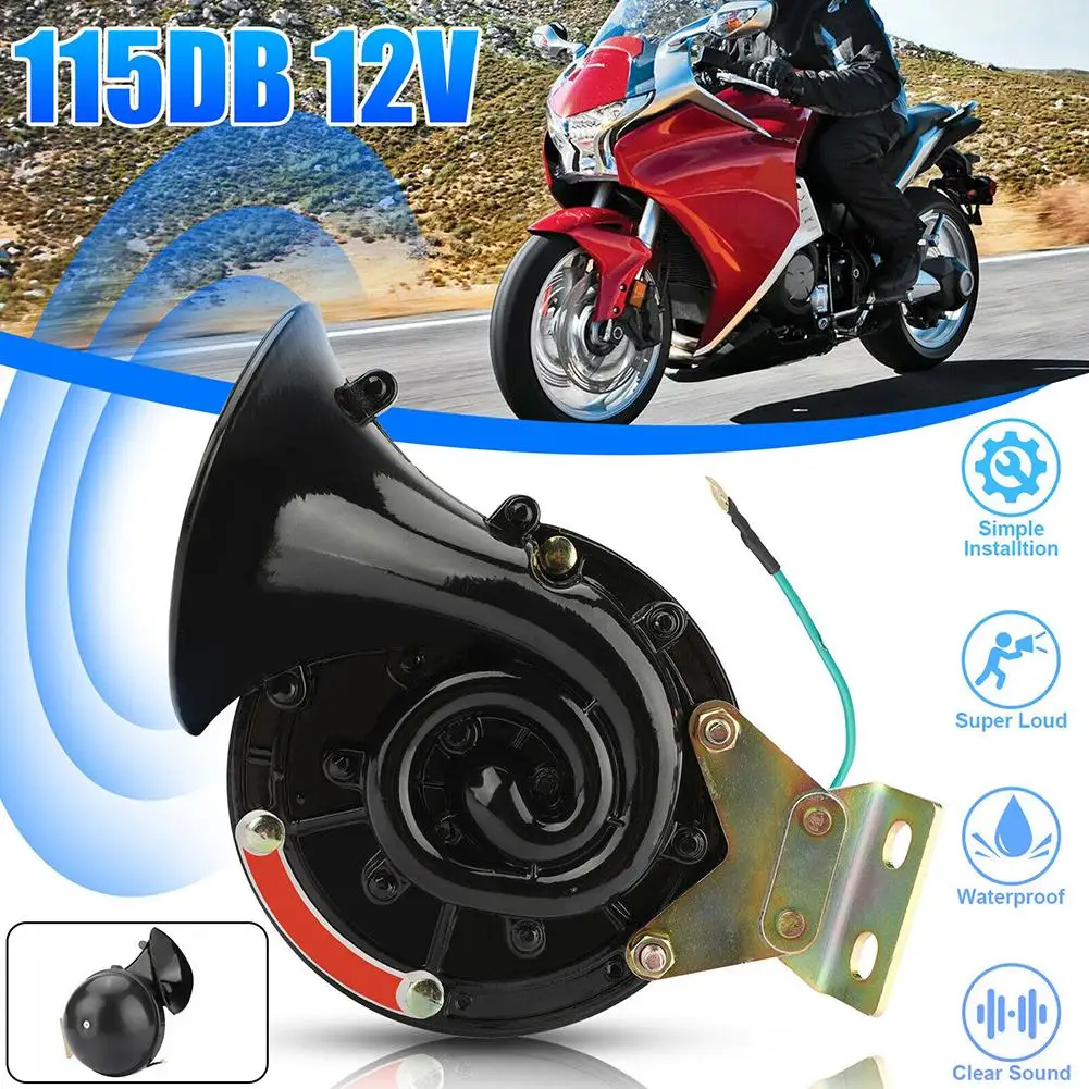 

12v 115db Air HornLoud Electric Snail Low Power Consumption Car Monophonic Motorcycle Truck Boat Air Horn Modified Accessories