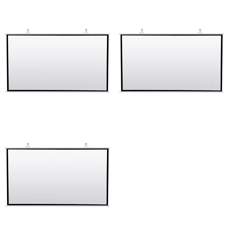 18X Portable Projector Screen For Home Theater Outdoor HD White Foldable Anti-Crease (72Inch)