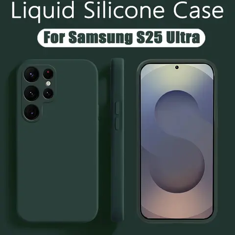 Liquid Silicone Case For Samsung Galaxy S26 S25 S24 S23 S22 S21 S20 Ultra Plus Phone Cases For Samsung S25 EDGE S24 S23 FE Cover