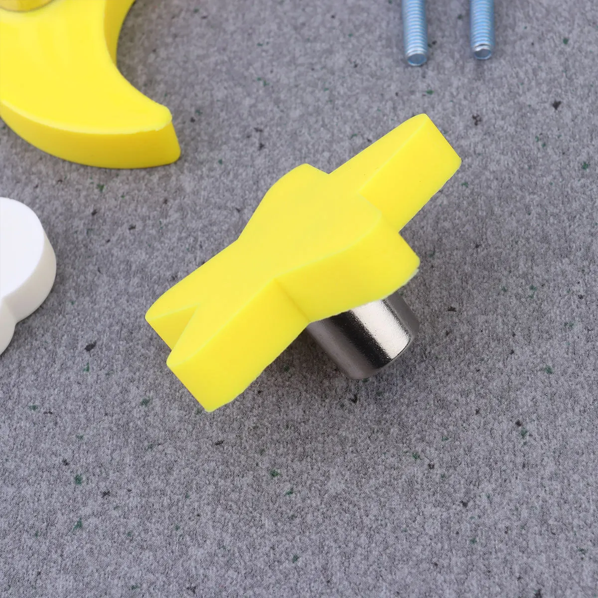 2 قطعة مقبض الكرتون الأصفر على شكل نجمة الاطفال درج سحب المقبض مكافحة عثرة المطاط خزانة باب خزانة الملابس استبدال الإبداعية #4