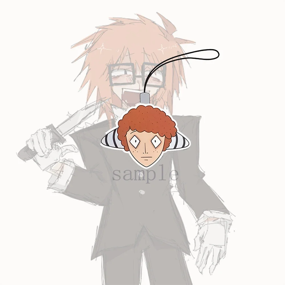 Anime Ranfren Randal's Friends Randal Satoru Cosplay Keychain Acrylic Phone Chain Bag Pendant Two-sided Keyring Party Accessory