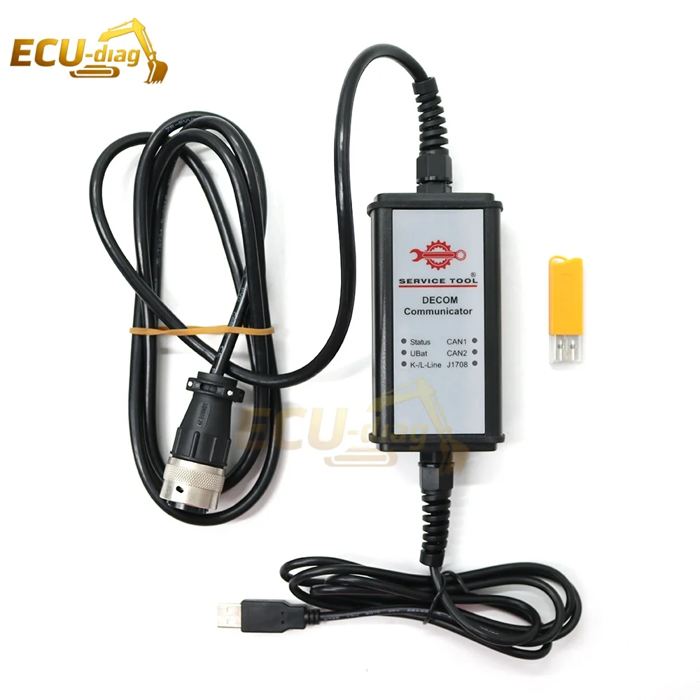 for DEUTZ Decom Communicator Diagnostic Tool 4.0 + USB Dongle With T480 Laptop SerDia Software For Deutz EMR2 EMR3 EMR4 EMR5