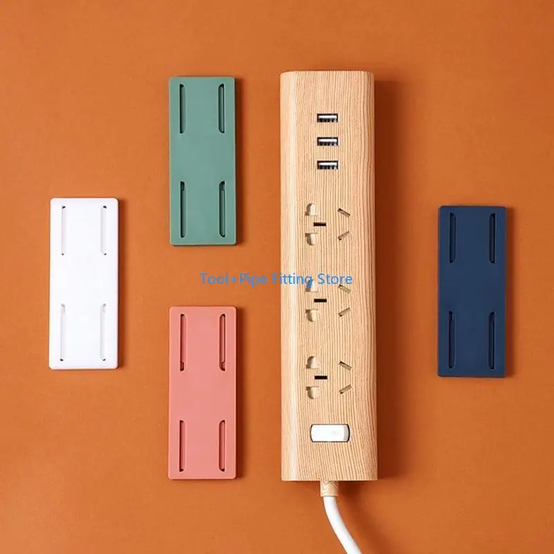 F92B Adhesive Power Strip ที่ยึดติดผนังติดผนังปลั๊กอินปลั๊กอินตัวยึดตัวยึดขาตั้งขาตั้งสายเคเบิลฟรี