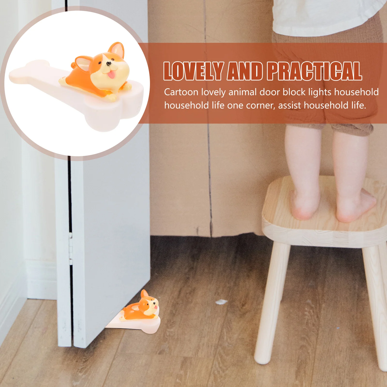 

Kids Safety Stoppers PVC Vinyl Anti-Slip Cartoon Door Wedge Decorative Child Security Door Block Collision