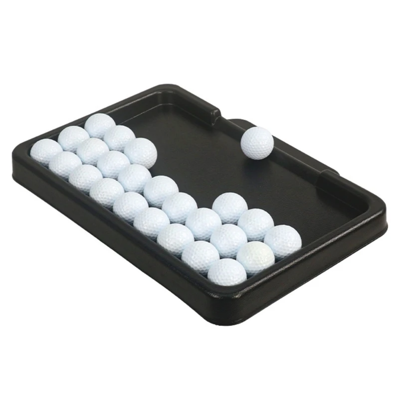 JOME Golf Practice Ball Tray with Front Loading Lip, Plastic for up to 51 Balls in Driving and Indoor Training