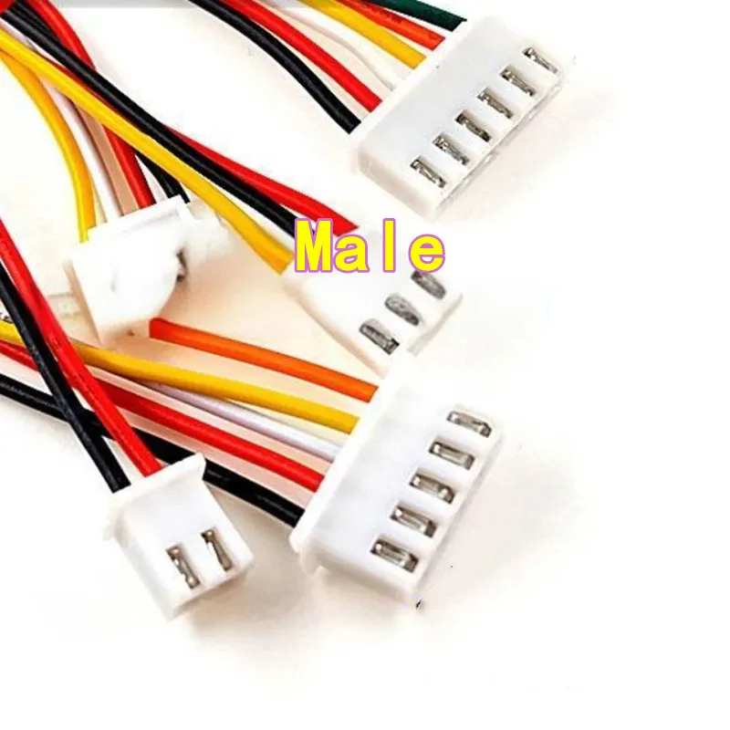10PCS XH2.54mm Mating Terminal Wire 2P3P4P5P6P 7P 8P 10P Male-Female Dockable Connecting Wire In-Line Connector length 200/300mm