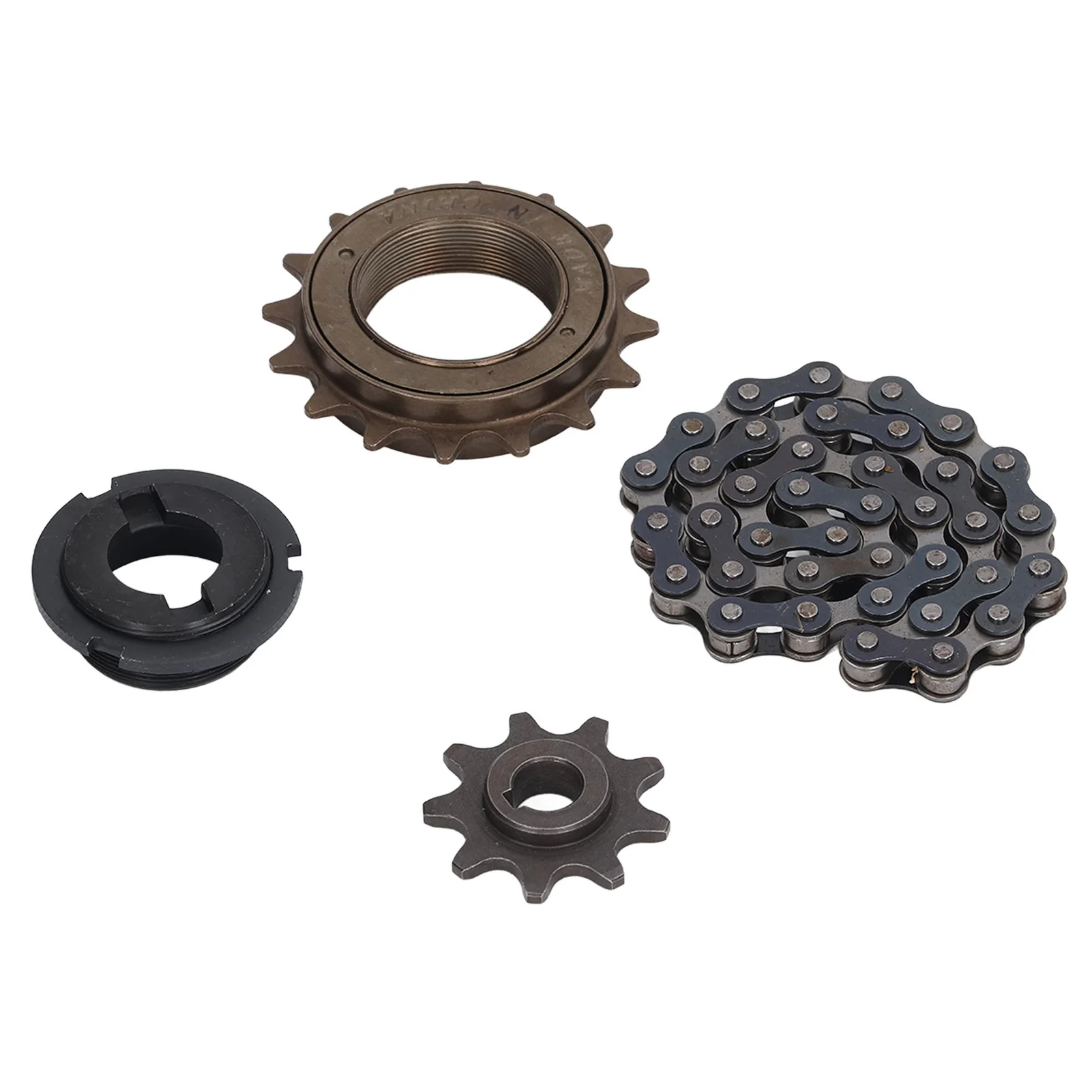 معدن فولاذي 410 16 عجلة حرة 38 سلسلة ربط 9 مجموعة ضرس أسنان للدراجات الهوائية #3