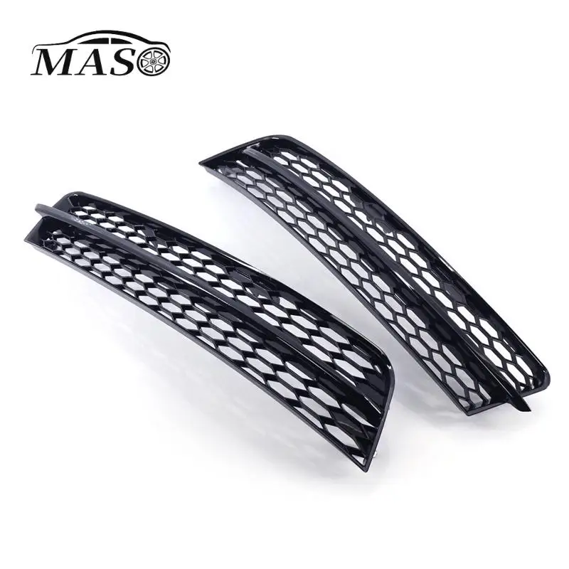 

2pcs Car Front Bumper Side Fog Light Grilles Grill Mesh Honeycomb Left Right For Audi Q7 2010 2011 2012 2013 2014 2015