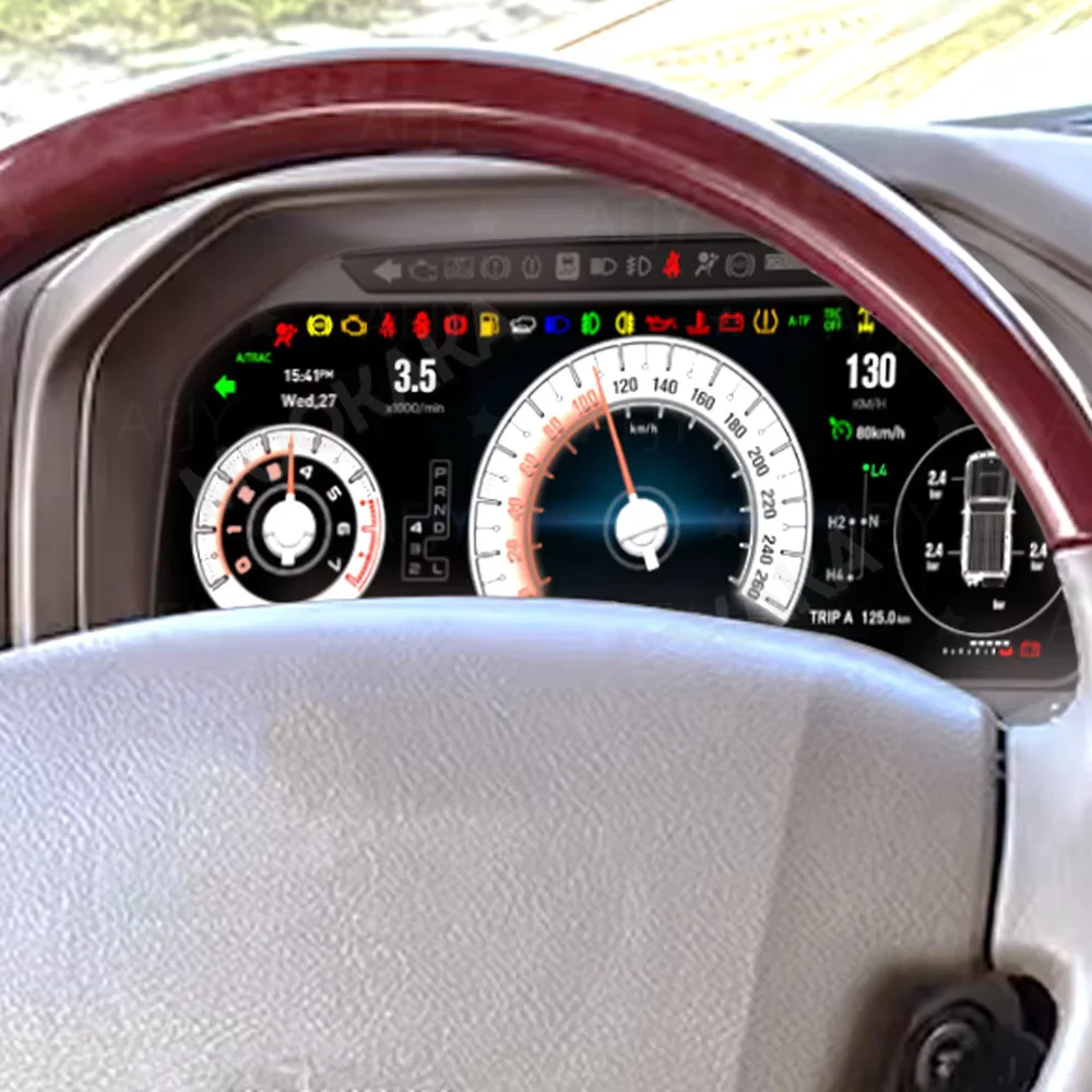 For Toyota Land Cruiser LC70 LC75 LC76 LC79 2007-2024 LCD Digital Dashboard Cluster Virtual Instrument Panel Speedometer Cockpit view 4