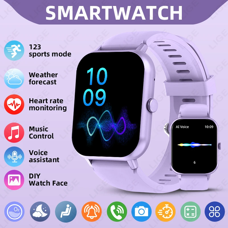 

New Upgraded Sports Smart Watch Women Men GPS Tracker HD Bluetooth Call Heart Rate Fitness Pedometer Smartwatch For Android IOS