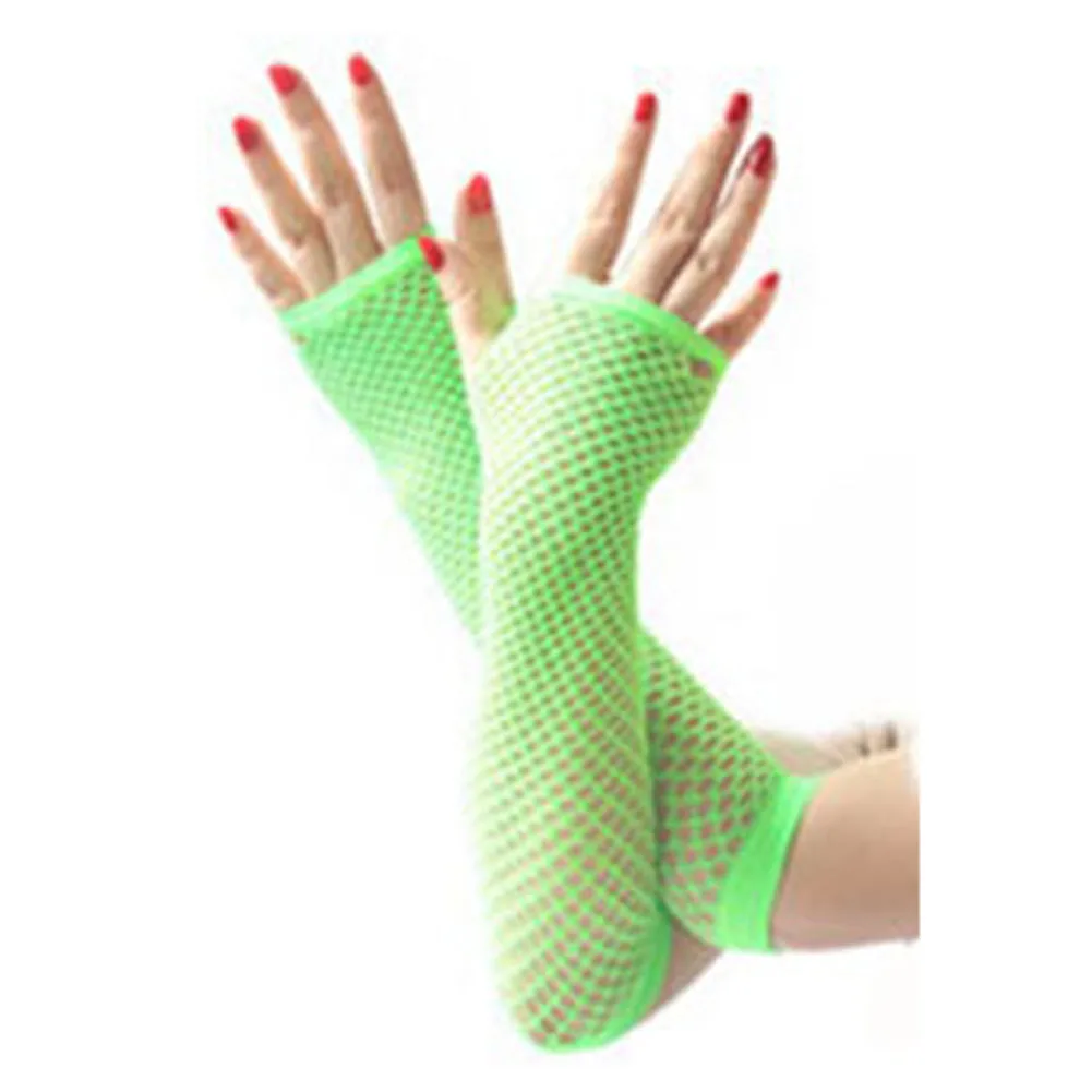 Женские сверкающие сверкающие ажурные длинные перчатки в стиле ретро со стразами для вечеринки и Рождества