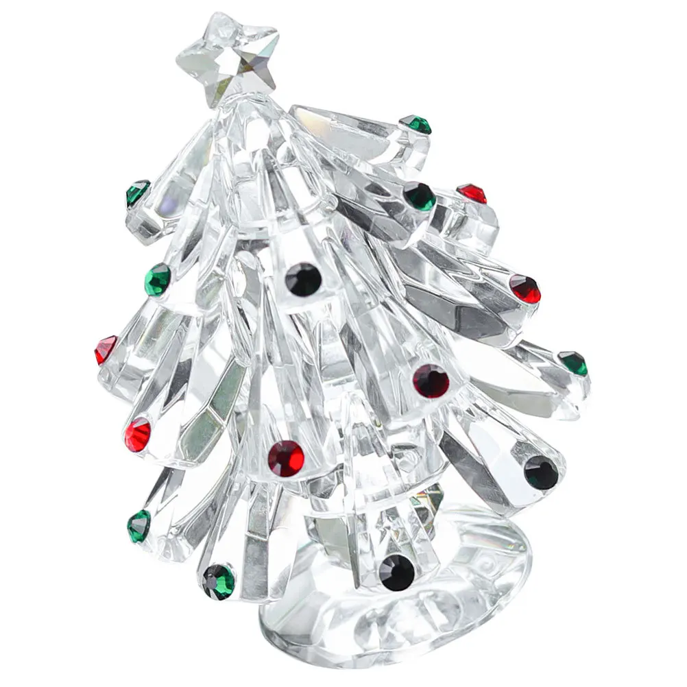 

Elegant Glass Christmas Tree Ornament Fine Craftsmanship Festive Atmosphere Decor for Home Office Christmas Party