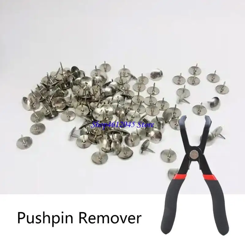 

L69A 2 Pieces Portable Angled Push Pin Pliers for Homes Warehouses Anti-Slip