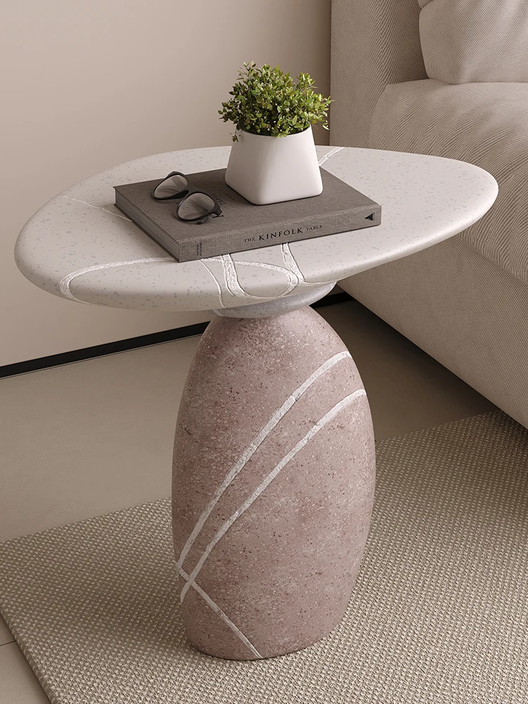 

Modern Light Luxury Creative Side Table Decorations Stone Pattern Living Room Sofa Bedside Table Decoration Relocation Gifts
