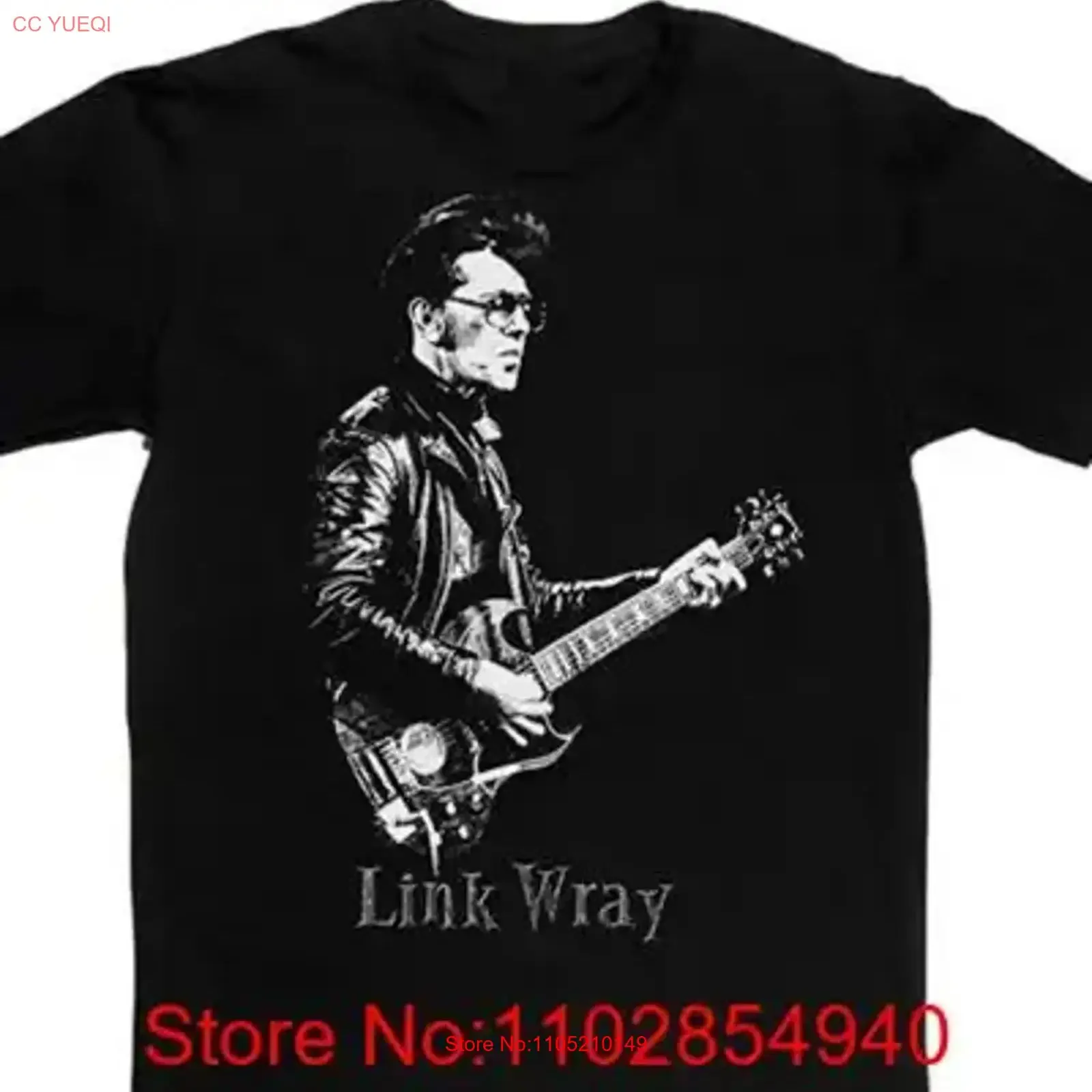 Retro Vintage Link Wray T shirt Black  S to 3Xl vintage Washed designer clothes homme Stylish graphic Breathable Stretched Soft