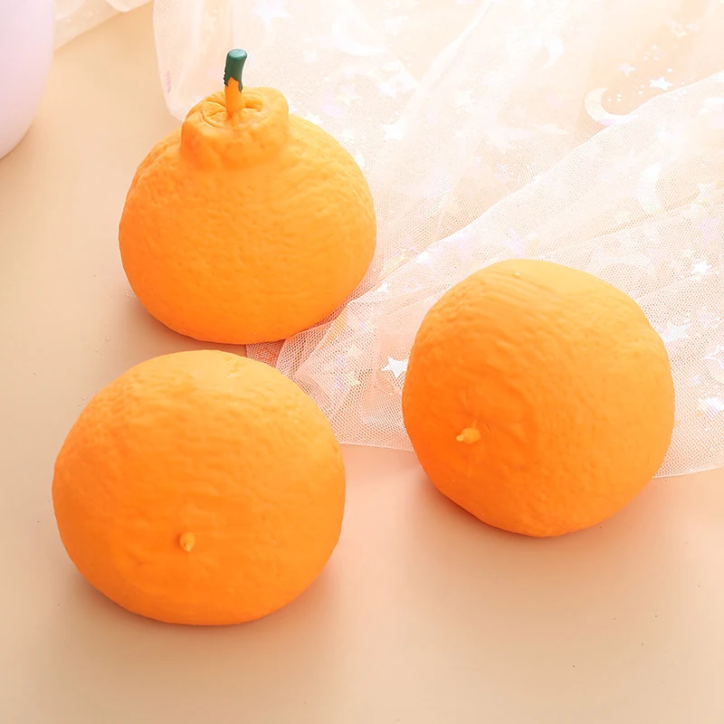 Lelijke Oranje Snufje Leuk Fruit Decompressie Vent Artefact Lastige Mini Hark Citrus Voor Kinderen Volwassenen Decompressies Speelgoed