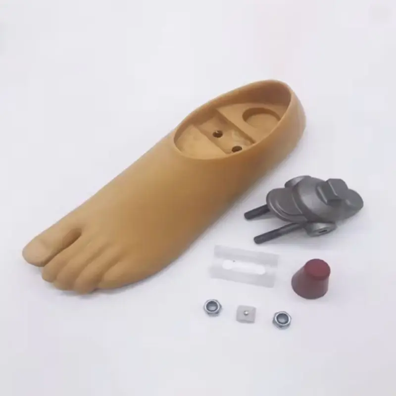 Double Axis Prosthetic Foot with Adapter Split Toes Artificial Foot Amputees Prosthesis Leg Parts Prosthetic Component for Walk
