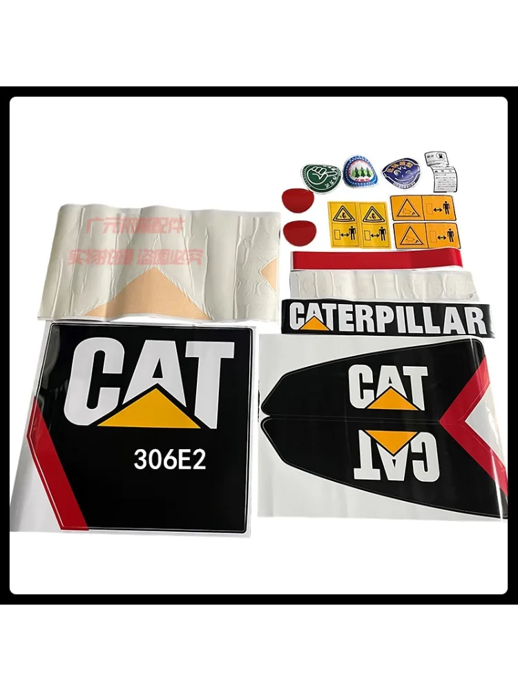 

Excavator accessories, Caterpillar E305.5E 306E 307E 308E2 whole car sticker, car logo sticker body sticker high quality
