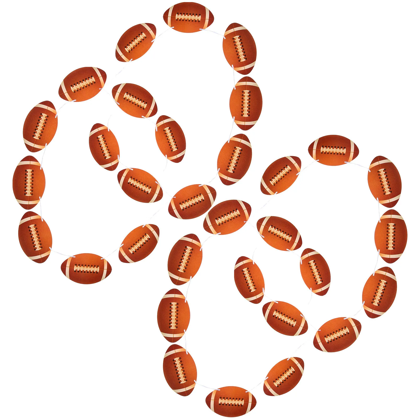 

4Pcs Football Party Decoration Bunting Set Premium Quality Rugby Theme Hanging Banners for Indoor Outdoor Celebration Events