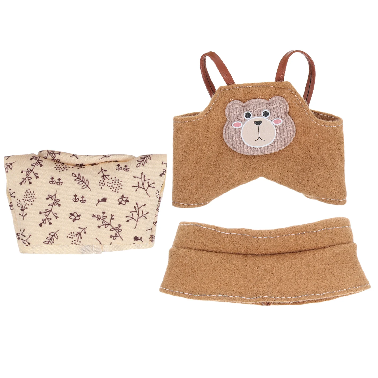 Conjunto de roupas para roupa macia de 17cm com calças de chapéu, design elegante para brincar de fingir, acessórios de roupas de reposição