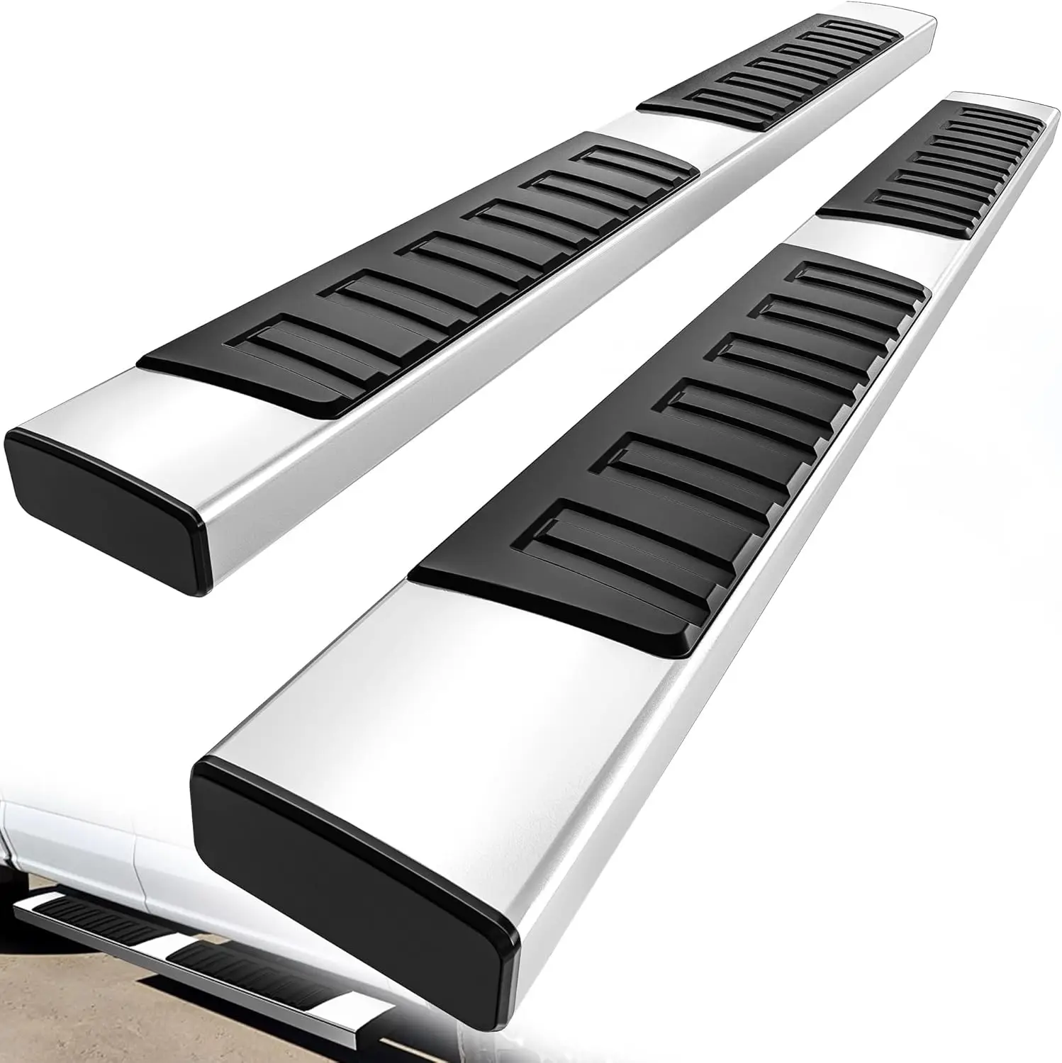 

6.5 inches Chrome Side Step Nerf Bars for 2019 - 2026 Dodge Ram 1500 Quad Cab/Extended Cab New Body Style, Shiny and Functional