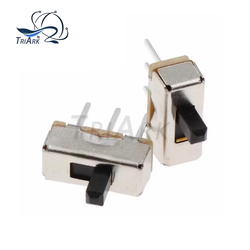 50PCS SS12D00G3/G2/G3/G4 Handle height 2/3/4/5mm three foot toggle Mini Vertical Slide Switch handle type two gear three foot