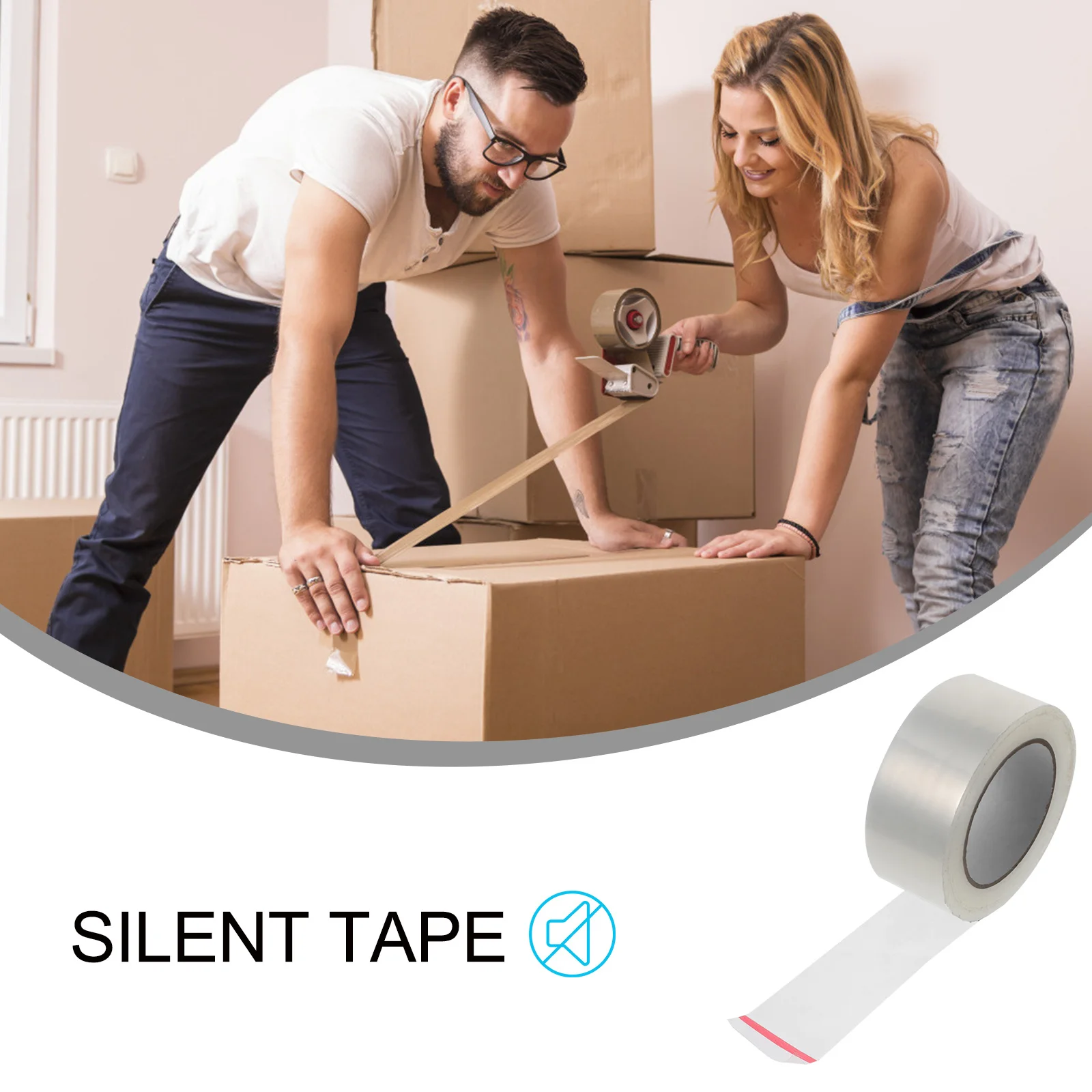 Silent Transparent Tape Hand Safe Long Time Use Stationery Gift Packaging Silent Packaging Tape